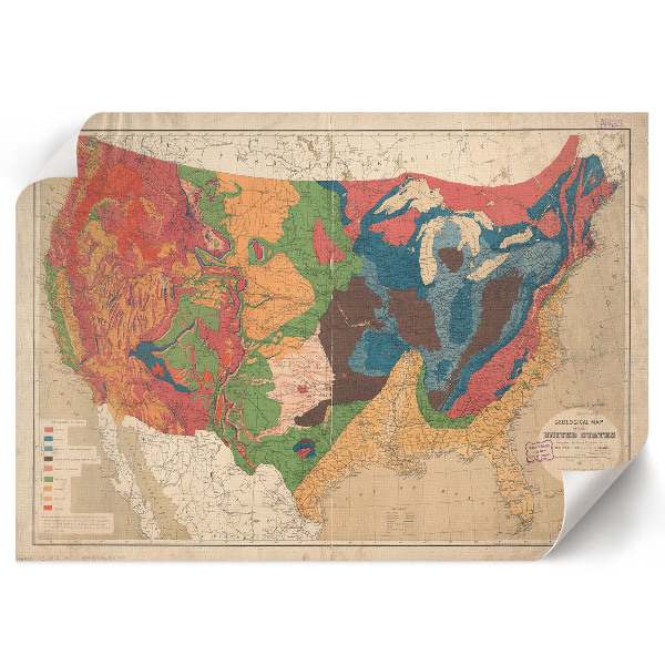 Poszter Geologická mapa USA