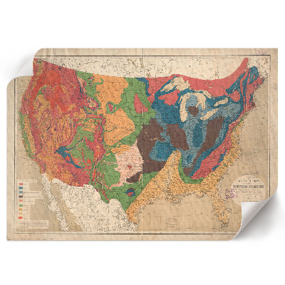 Poszter: Geológiai térkép, USA