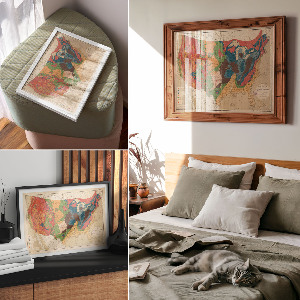 Poszter Geologická mapa USA