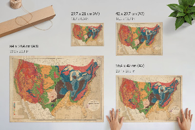 Poszter: Geológiai térkép, USA
